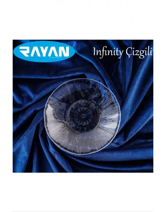 Güneş Yıldız Gül Model 6lı Cam Tabak Royaleks-G-403