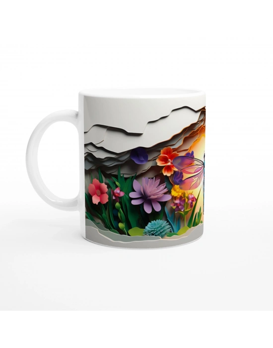 Güneşin Işığında Parlayan Yusufçuk Temalı Baskılı Kupa Bardak