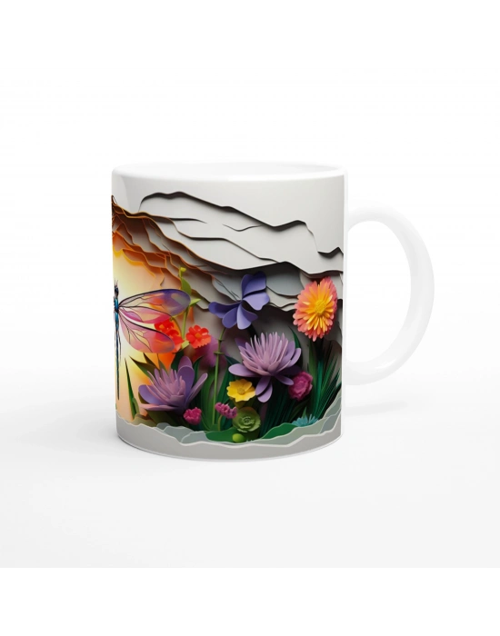 Güneşin Işığında Parlayan Yusufçuk Temalı Baskılı Kupa Bardak