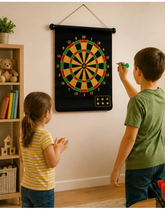 Güvenli Manyetik Dart Seti 6 Dart Oklu Eğlenceli Hedef Oyunu