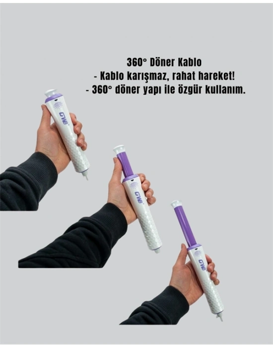® GW Saç Kıvırma Makinesi – 360° Döner Başlık, Negatif İyon Teknolojisiyle