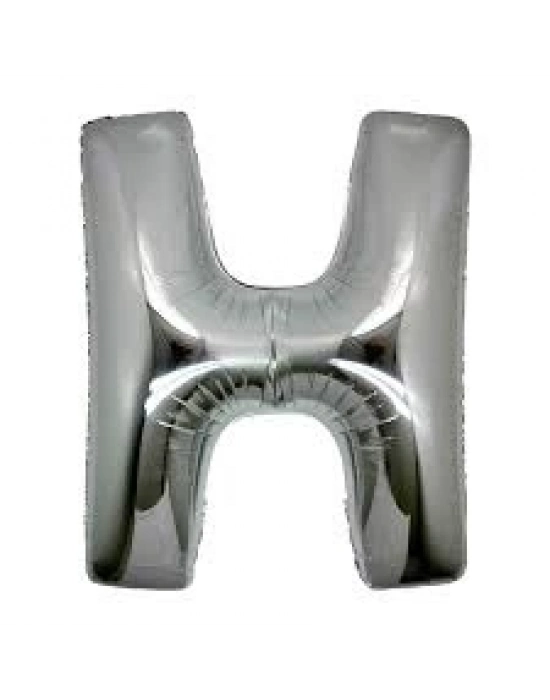 H Harf Folyo Balon Gümüş Renk  40 İnç