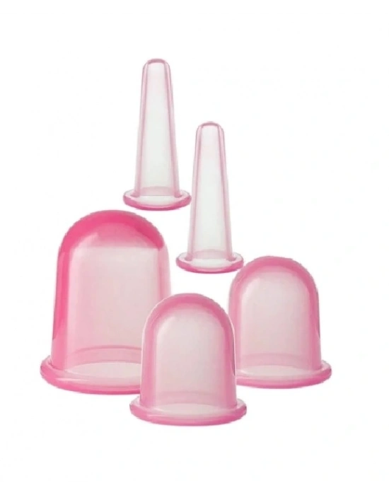 Hacamat Kupası Seti Silikon - 5li Set - Selülit Masaj Seti