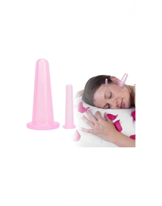 Hacamat Kupası Seti Silikon - 5li Set - Selülit Masaj Seti