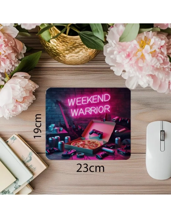 Hafta Sonu Gamer Ruhunu Yansıtan Mouse Pad - 19x23 cm 2 mm Dikdörtgen İthal Baskılı Mouse Pad