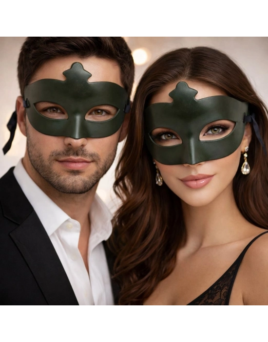 Haki Yeşil Gizemli Masquerade Maskesi