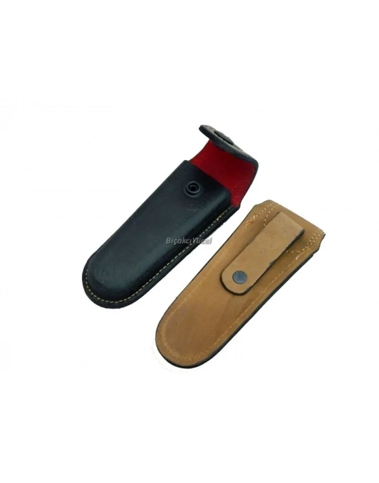 Hakiki Deri Çakı Kılıfı No:4 - 14 Cm, Kemerlikli