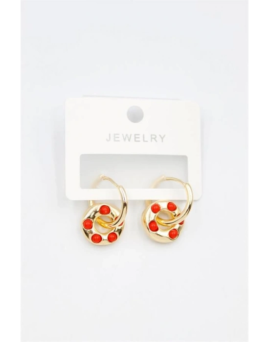 Halka Küpe - Kırmızı