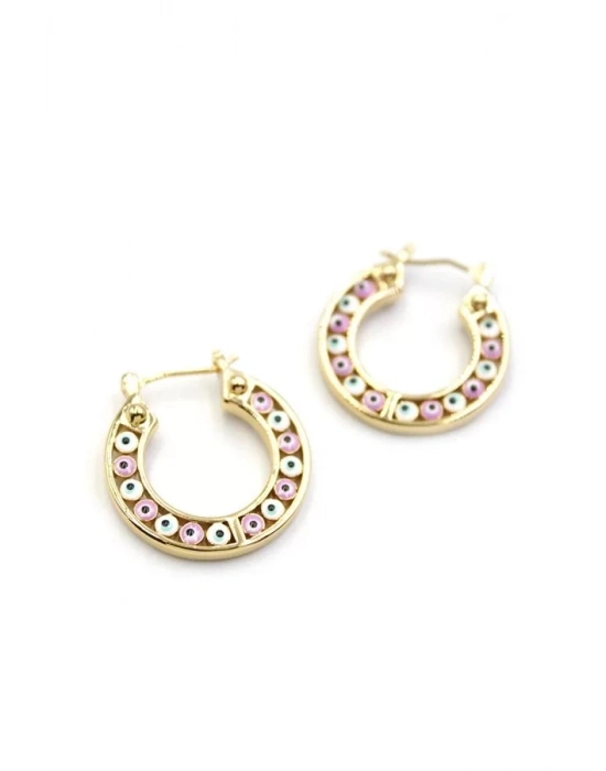 Halka Nazar Küpe - Altın