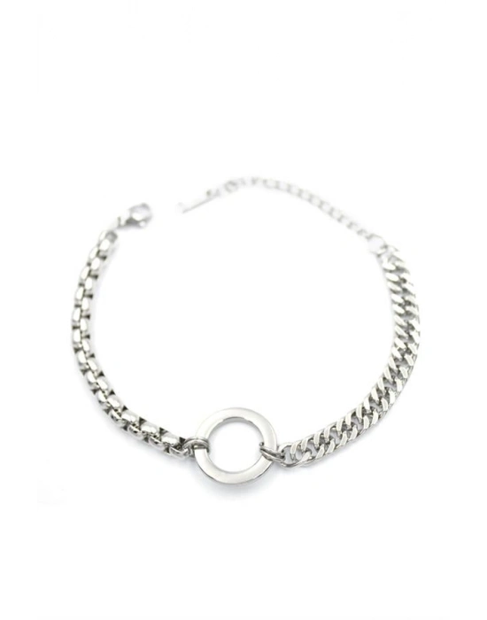 Halka Zincirli Bileklik - Gümüş