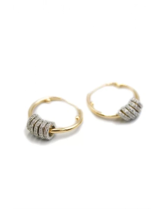 Halkalı Küpe - Büyük 2cm - Altın