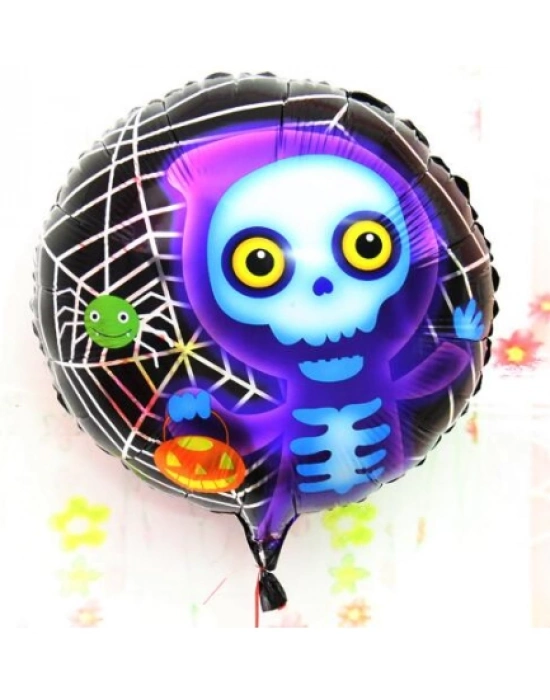 Halloween İskelet Hayalet Folyo Balon 18 inç