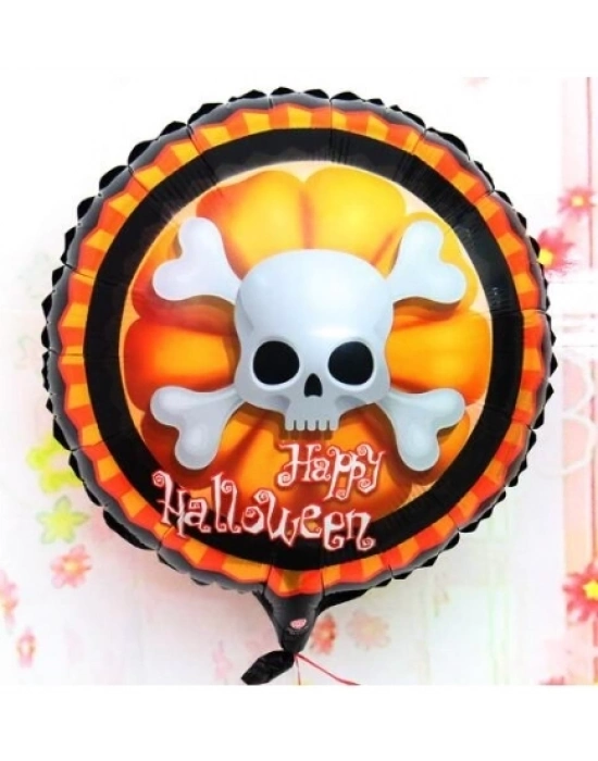 Halloween İskelet Kuru Kafa Folyo Balon 18 İnç