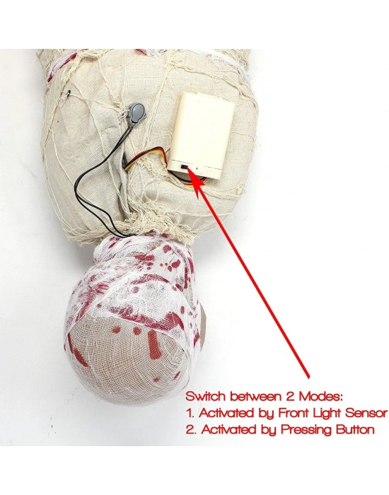 Halloween Sensörlü Işıklı Hareketli Mumya