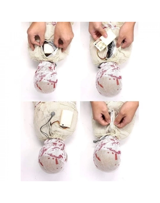 Halloween Sensörlü Işıklı Hareketli Mumya