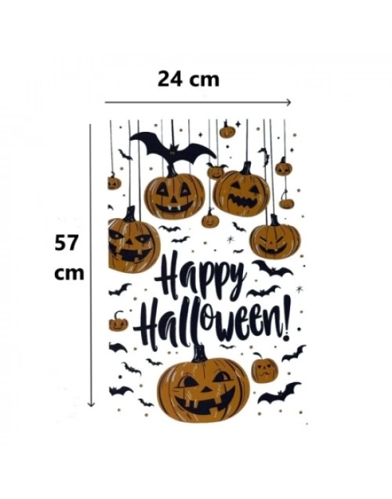 Halloween Temalı Balkabaklı Duvar Sticker Seti