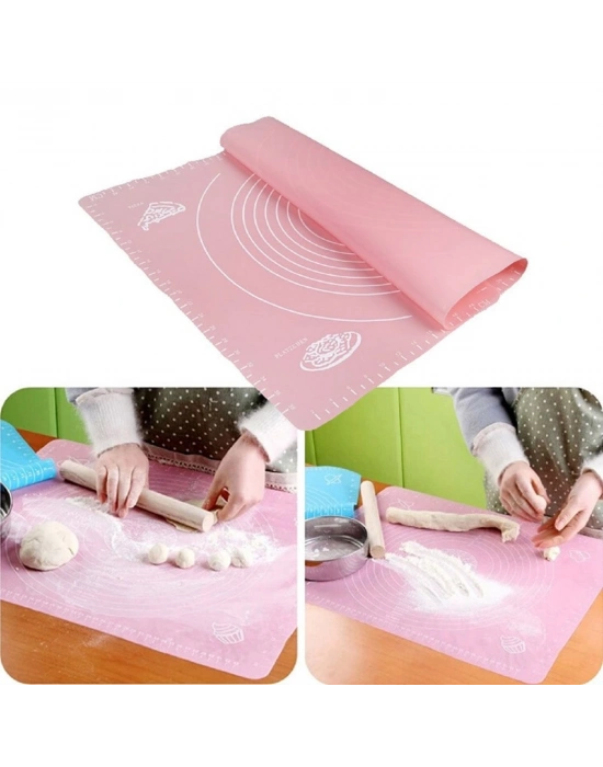 Hamur Açma Örtüsü Hamur Matı Ölçekli  45x 35 Cm