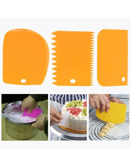 Hamur Şekillendirici Kesici Kazıyıcı Pasta Kek Dekorasyon Seti