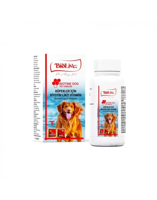 Biolive Biotin Köpekler İçin Tüy Döküm Önleyici Sıvı Vitamin 100ml