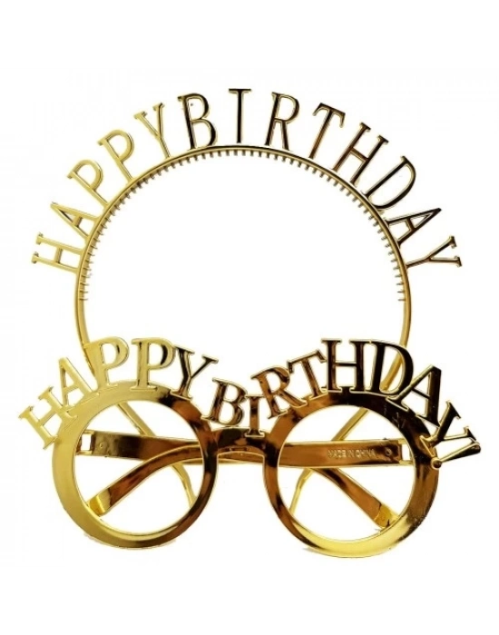 Happy Birthday Gözlük Ve Taç