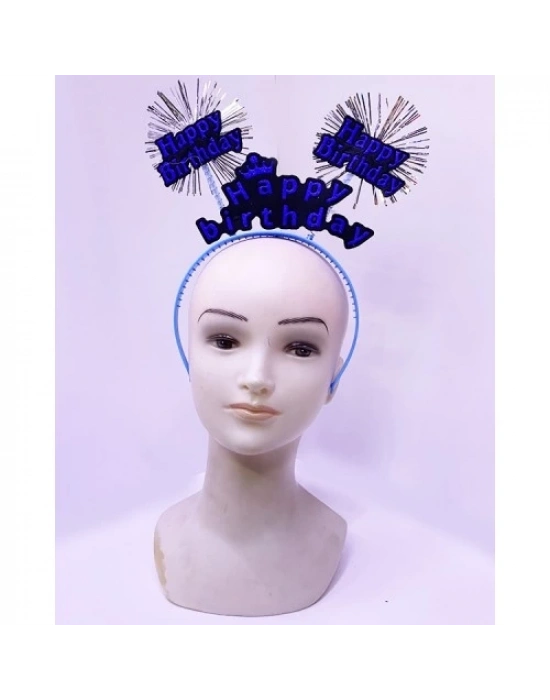 Happy Birthday Neon Mavi Doğum Günü Tacı