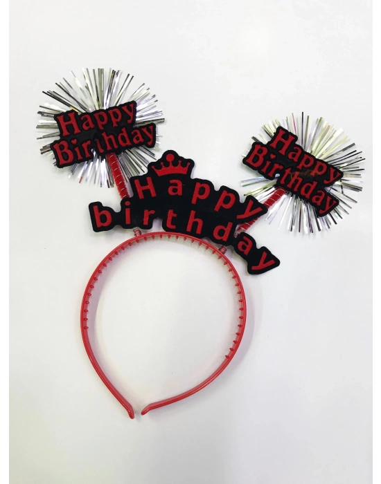 Happy Birthday Neon Renk Doğum Günü Tacı 12 Adet