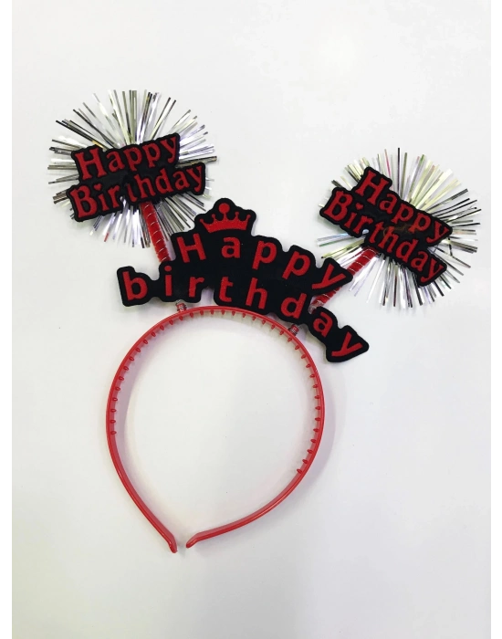 Happy Birthday Neon Renk Doğum Günü Tacı 12 Adet