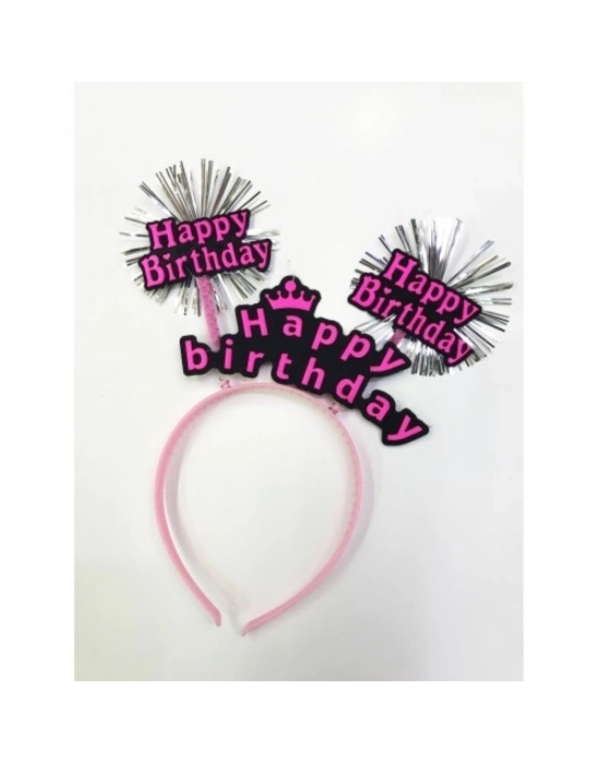 Happy Birthday Neon Renk Doğum Günü Tacı 12 Adet