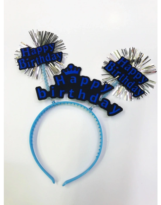 Happy Birthday Neon Renk Doğum Günü Tacı 12 Adet