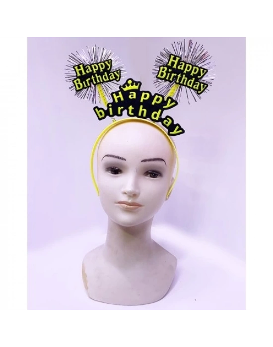 Happy Birthday Neon Sarı Tacı