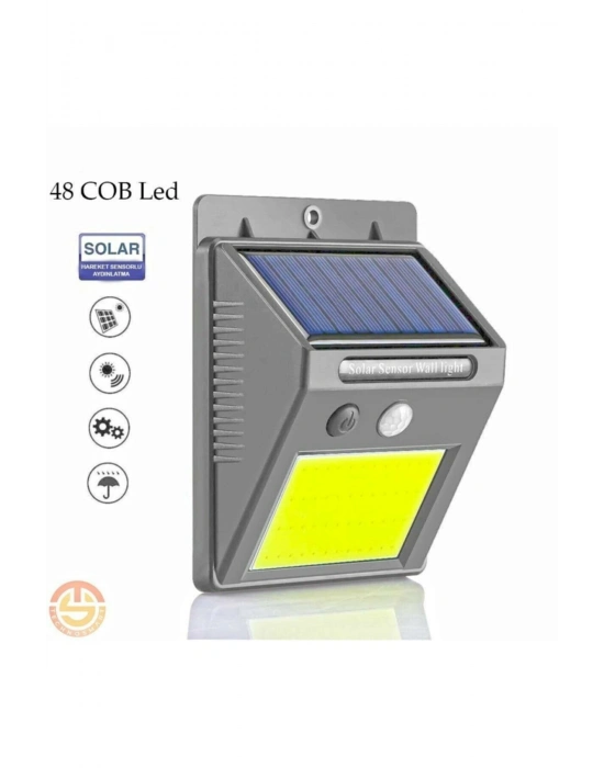 Hareket Sensörlü Solar 48 Led Bahçe Lambası