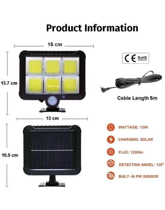 Hareket Sensörlü Solar Lamba
