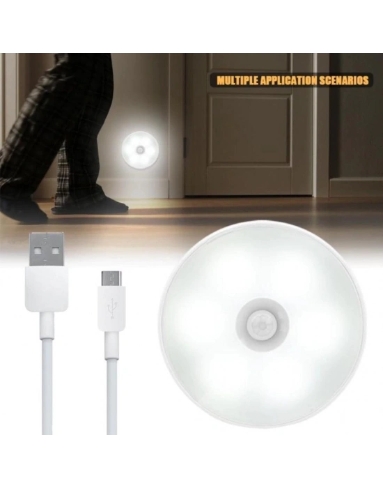 Hareket Sensörlü Usb Şarjlı Led Işık Lamba