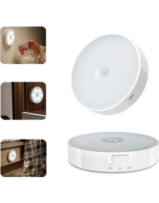 Hareket Sensörlü Usb Şarjlı Led Işık Lamba