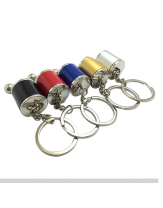 ®  Hareketli Araba Vites Anahtarlık Altı Hız Manuel Vites Dişli Shifter Topuzu Metal Anahtarlık