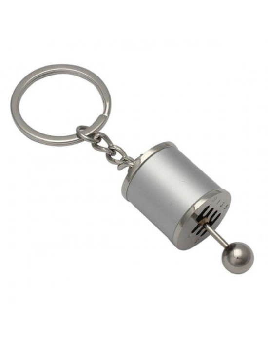 ®  Hareketli Araba Vites Anahtarlık Altı Hız Manuel Vites Dişli Shifter Topuzu Metal Anahtarlık