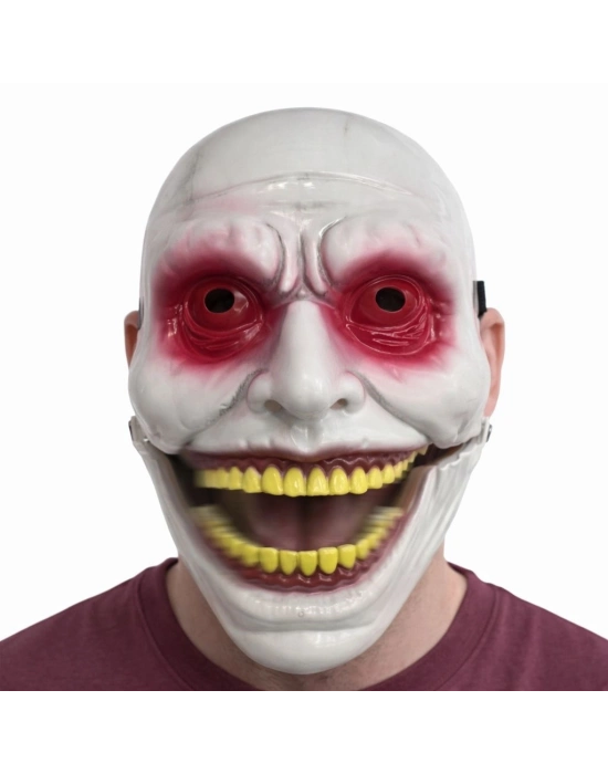 Hareketli Çene Mekanizmalı Korku Maskesi Kırmızı