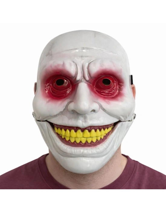 Hareketli Çene Mekanizmalı Korku Maskesi Kırmızı