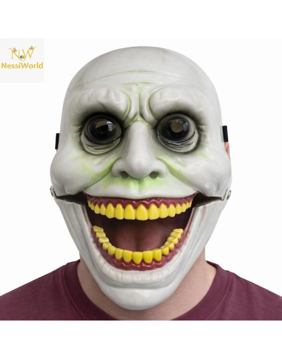 Hareketli Çene Mekanizmalı Korku Maskesi Yeşil