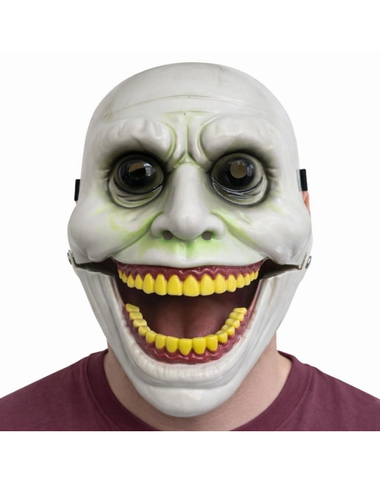 Hareketli Çene Mekanizmalı Korku Maskesi Yeşil
