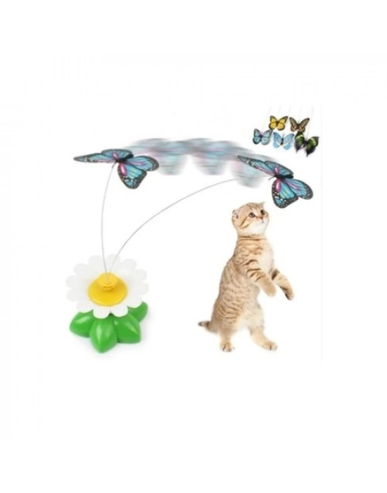 Hareketli Pilli Kelebek Kedi Oyuncağı