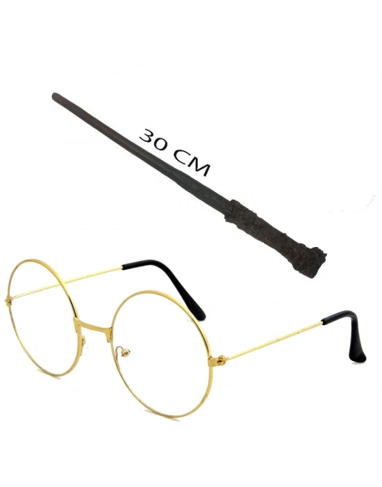 Harry Potter Asası 30 Cm Ve Metal Harry Potter Gözlüğü