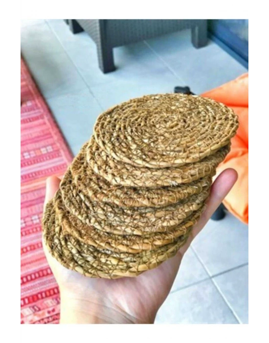 Hasır Bardak Altlığı 6 Adet