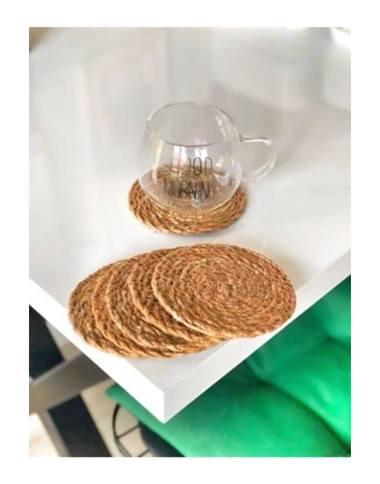 Hasır Bardak Altlığı 6 Adet