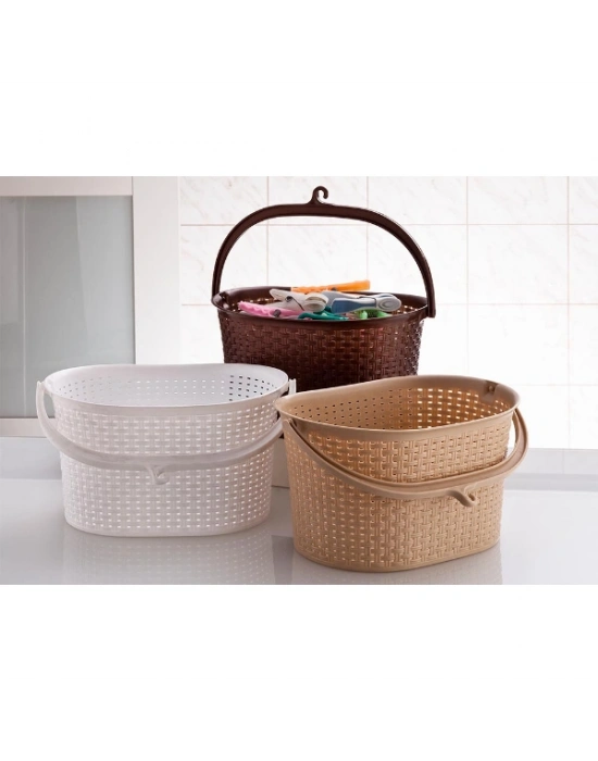 Hasır Görünümlü Mandal Sepeti