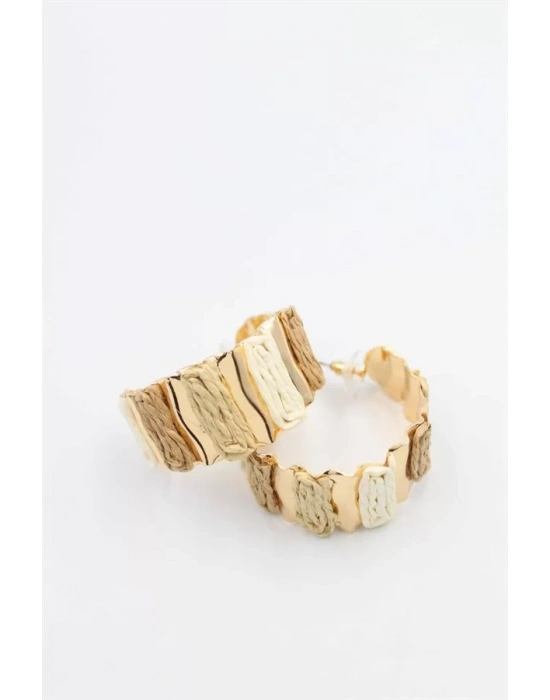 Hasır Halka Küpe - ÇOK RENKLİ