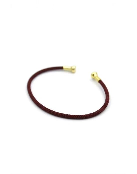 Hasır Pndr Bileklik - Bordo