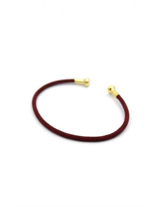Hasır Pndr Bileklik - Bordo
