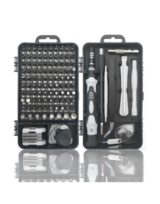 ®  Hassas Tornavida Seti Bilgisayar Pc Telefon Onarım Aracı Seti Manyetik 115 in 1 Tornavida Seti