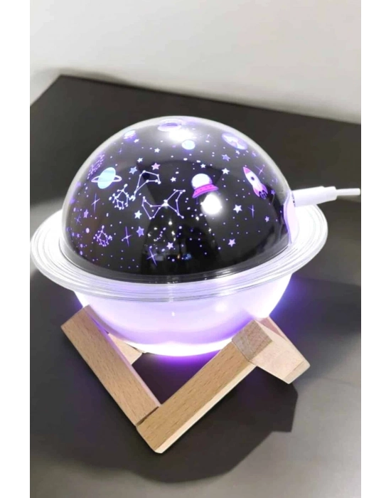 Hava Nemlendirici Projeksiyon Görünümlü USB Bağlantılı Aromaterapi